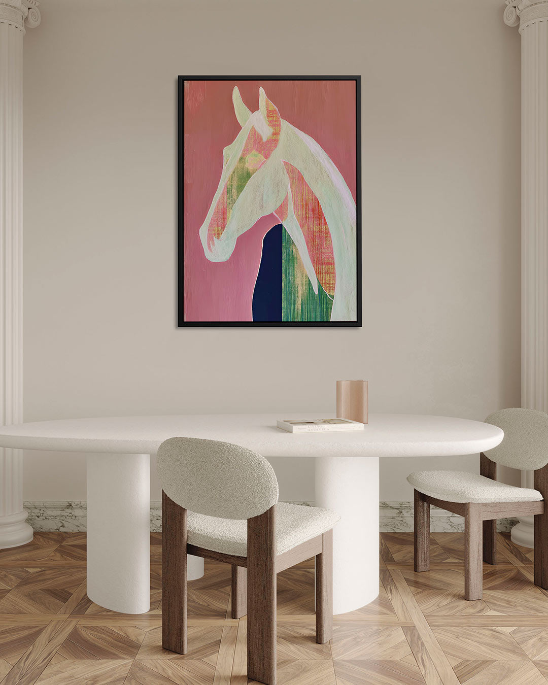 Paardenportret in pastel Kunstwerk