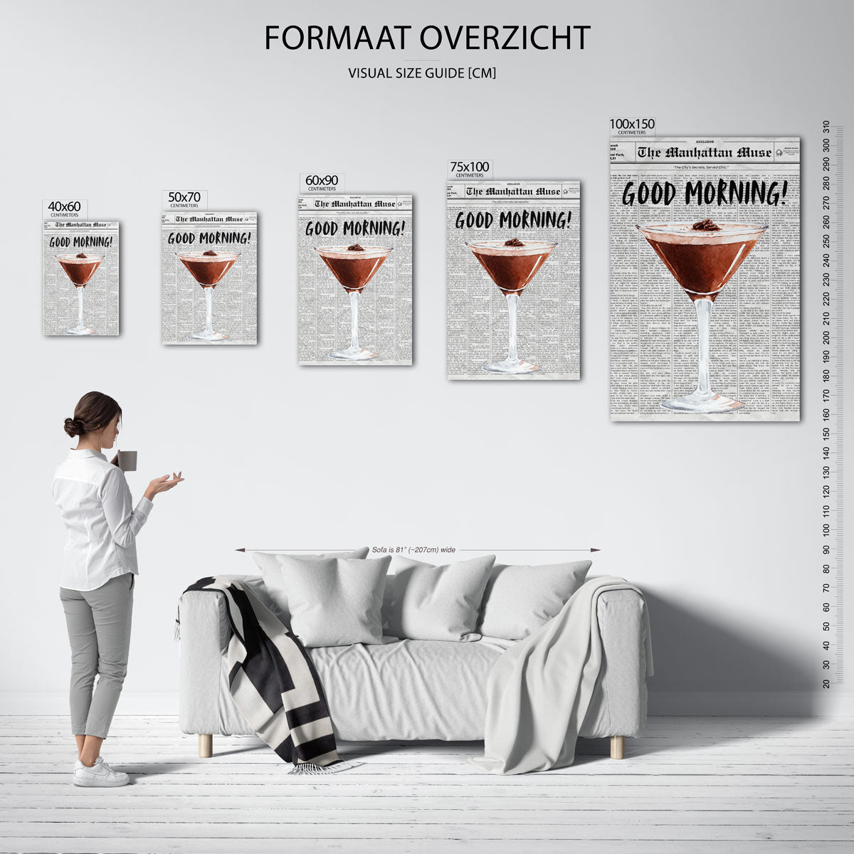 Cocktail illustratie Kunstwerk