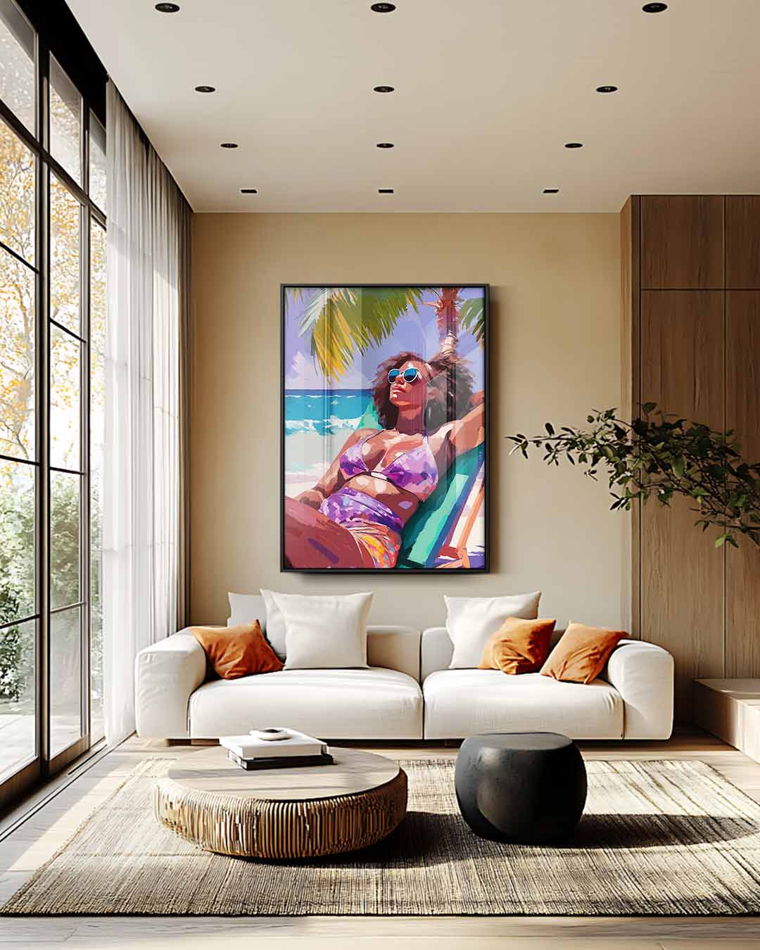 Zomerse Strandvibes Kunstwerk-canvas-dibond-plexiglas-wanddecoratie-WallArtistic