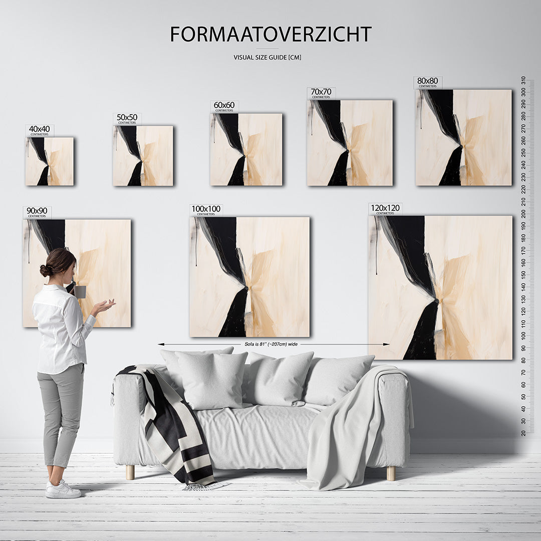 Dynamische vormen Kunstwerk