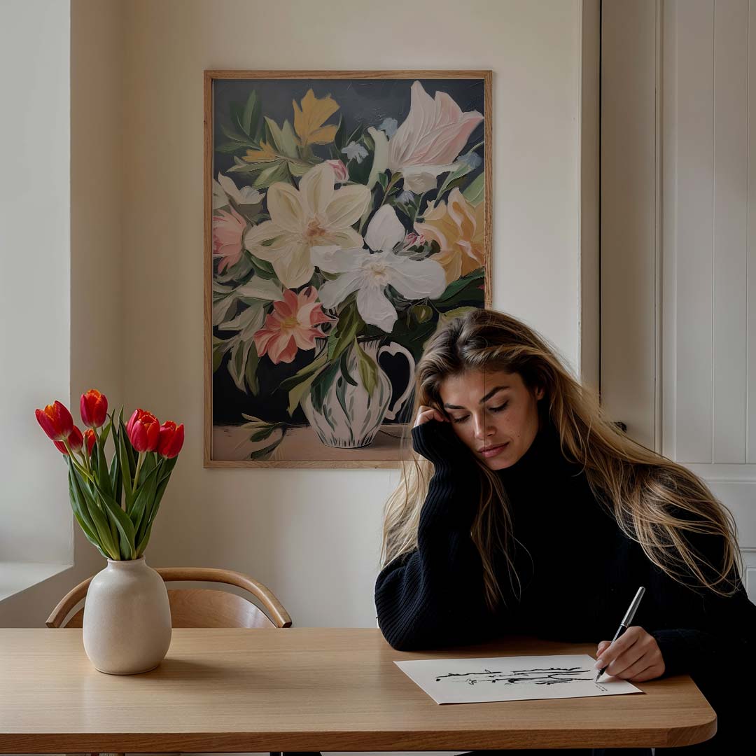 Bloemenpracht Schilderijposter-WallArtistic