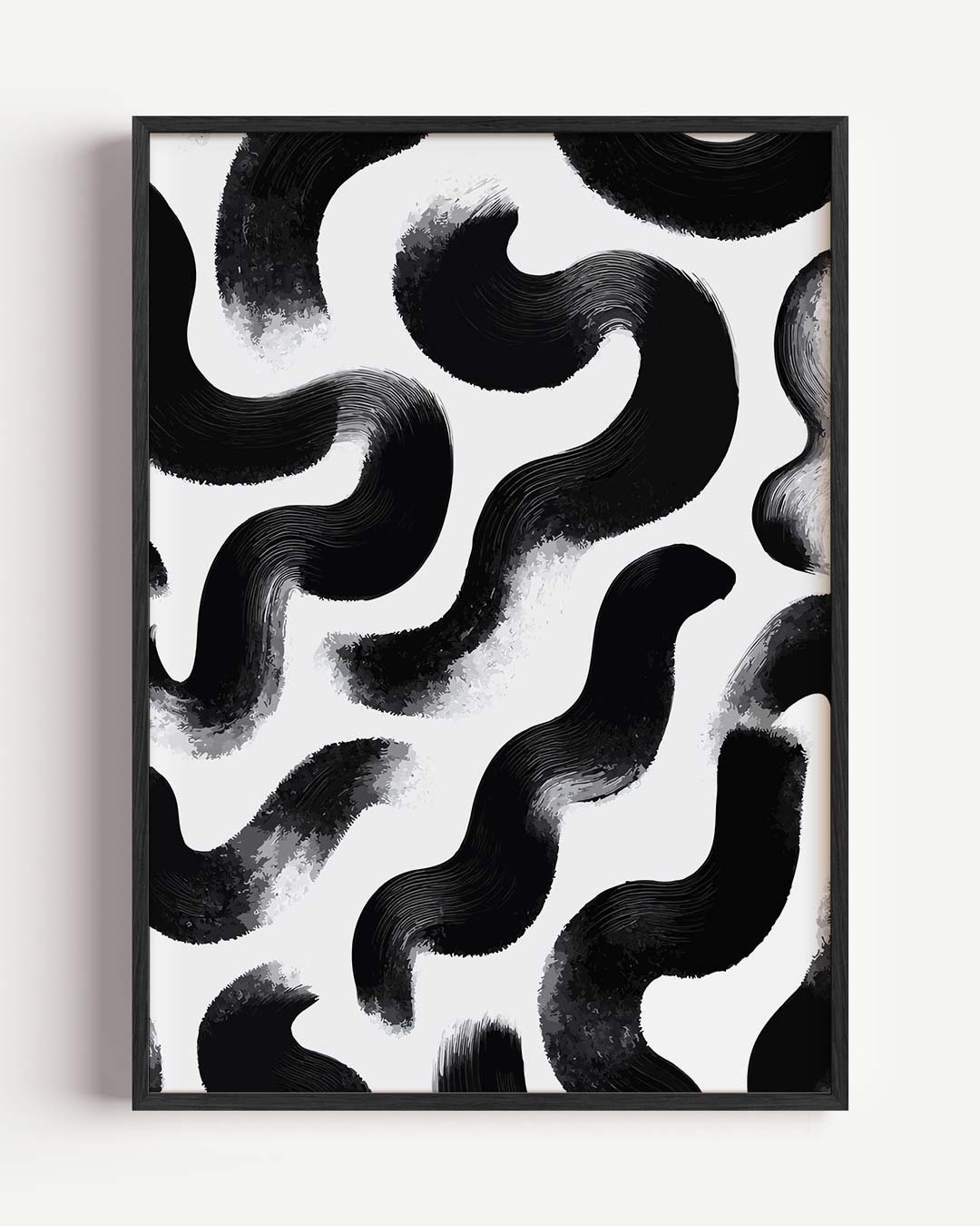 Stijlvolle Abstracte Slangenprint Poster
