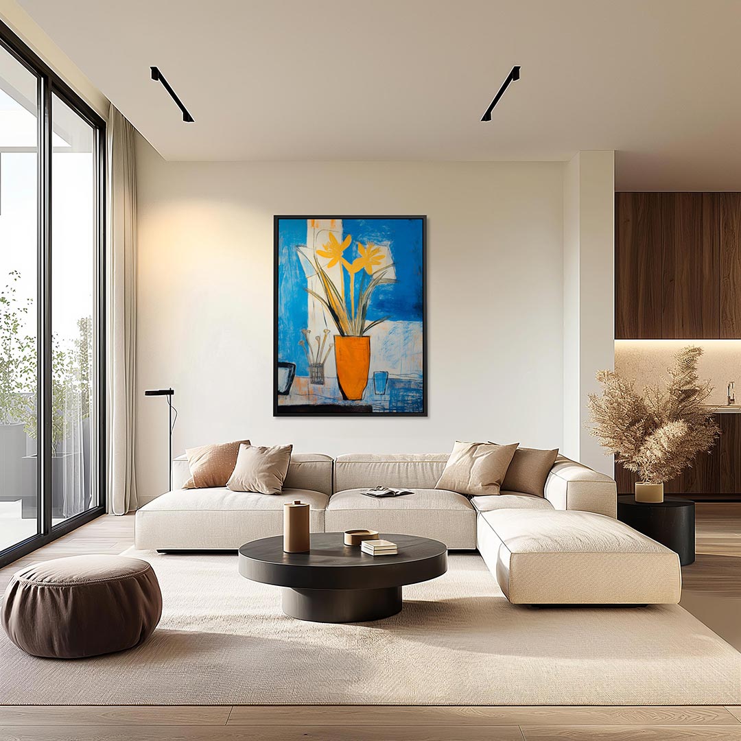 Bloemen in vaas Kunstwerk