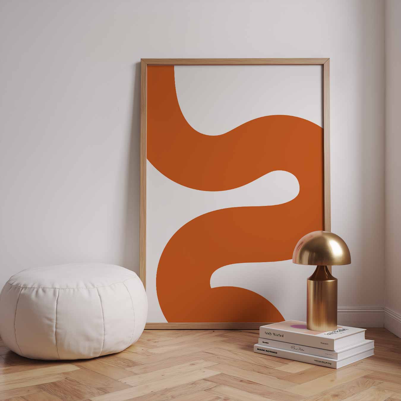 Oranje Golven Kunstposter