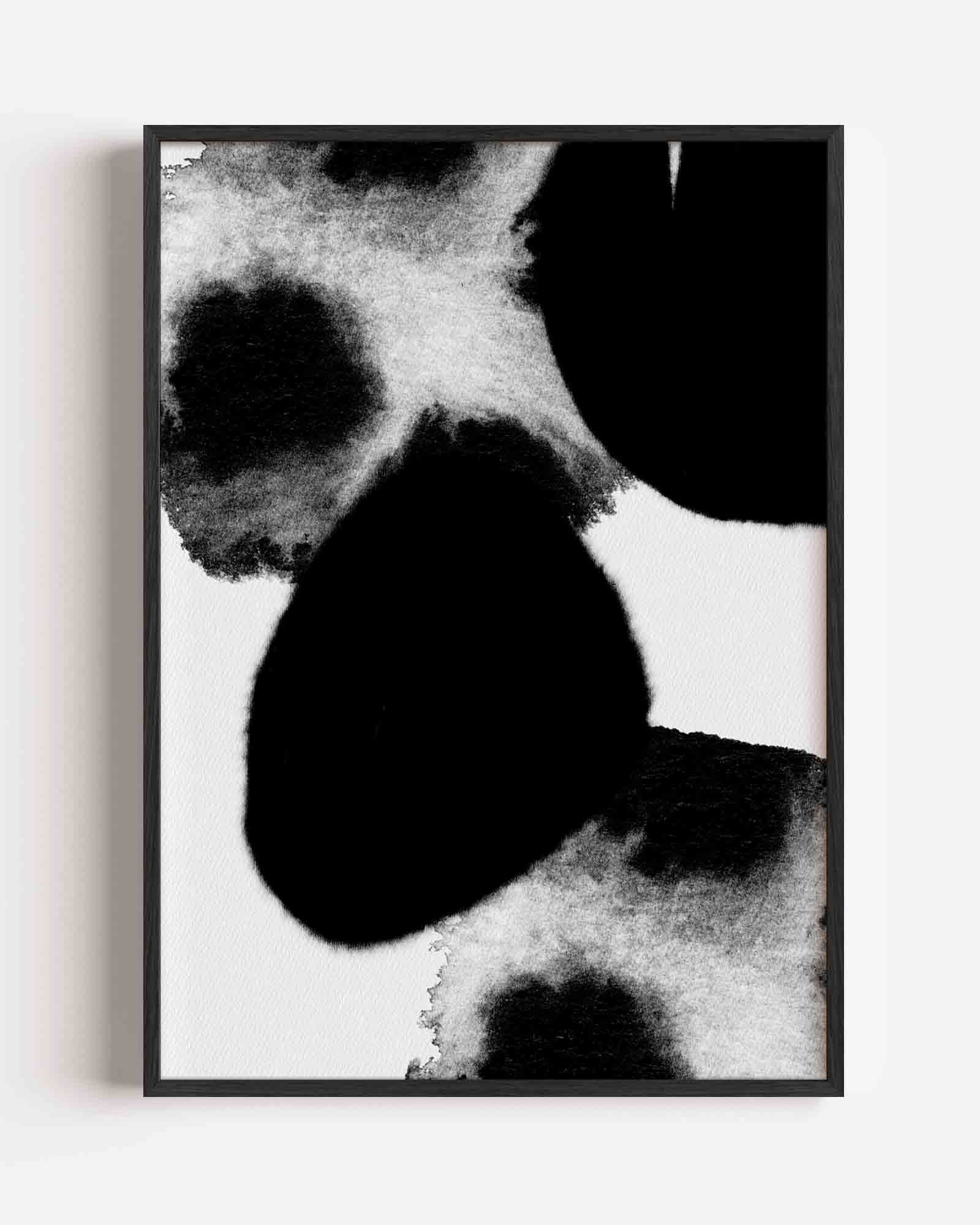 Abstracte zwarte vlekken Poster