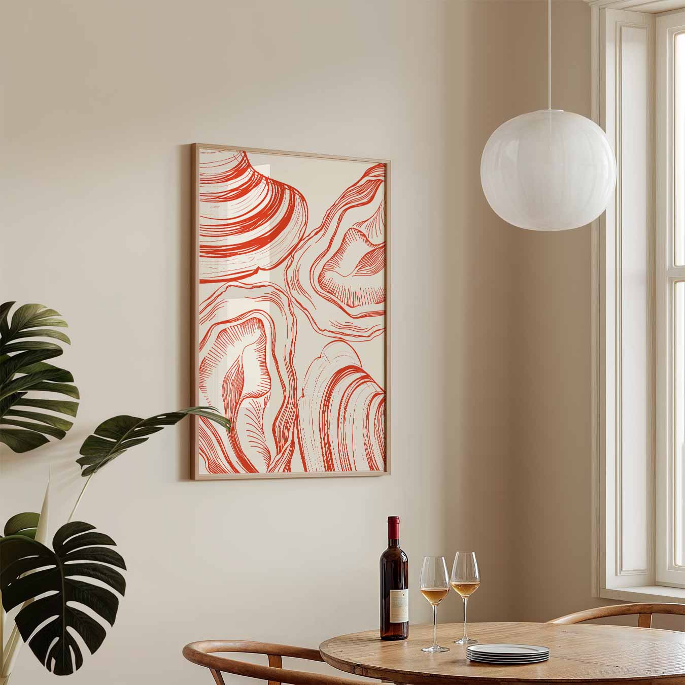 Abstracte Schelpenillustratie Poster