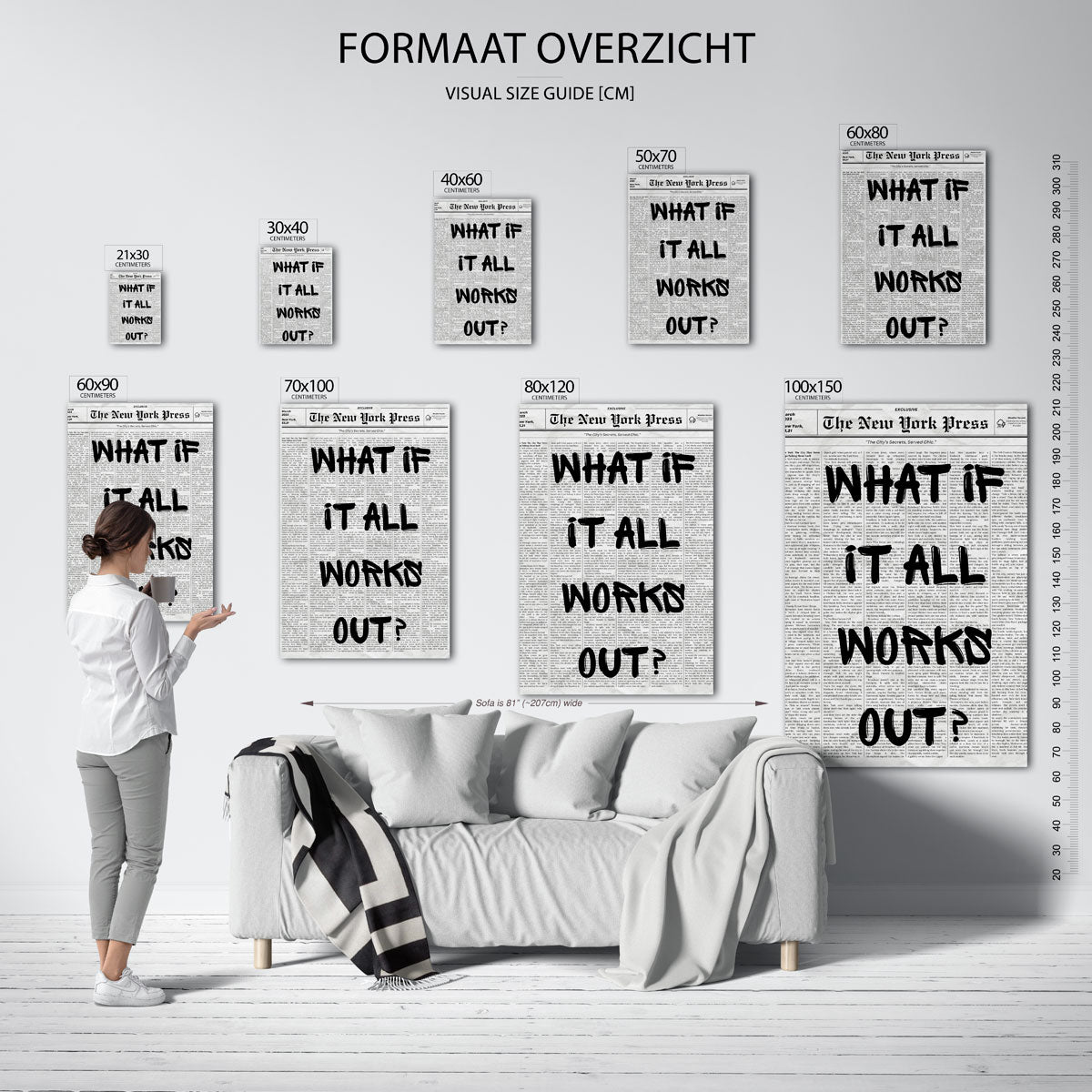 Krant met tekst Poster