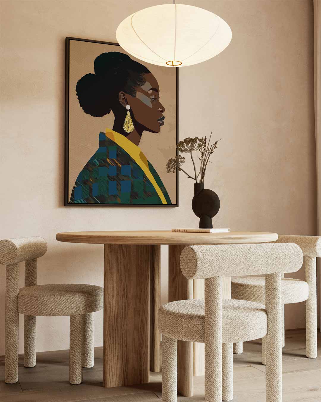 Tijdloze Elegantie in Kleur Kunstwerk-canvas-dibond-plexiglas-wanddecoratie-WallArtistic