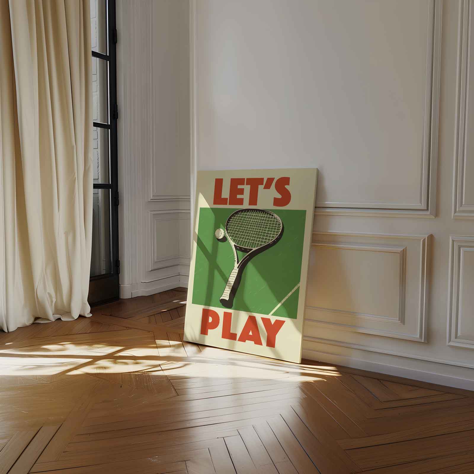 Speelplezier Tennis Kunstwerk-canvas-dibond-plexiglas-wanddecoratie-WallArtistic