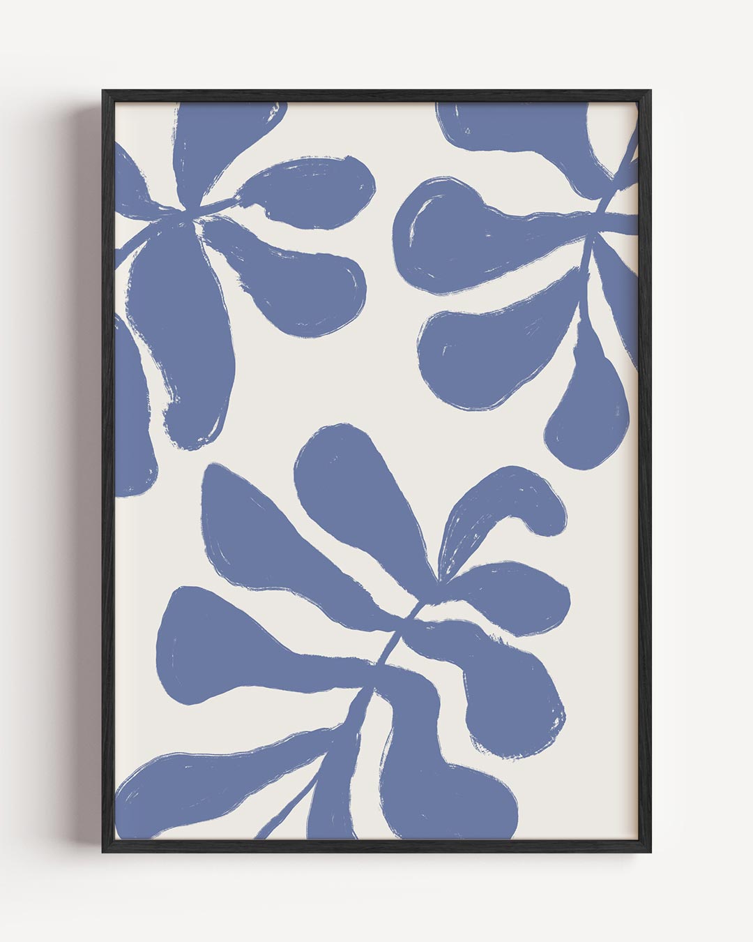 Blauwe Botanische Bloemenposter-WallArtistic
