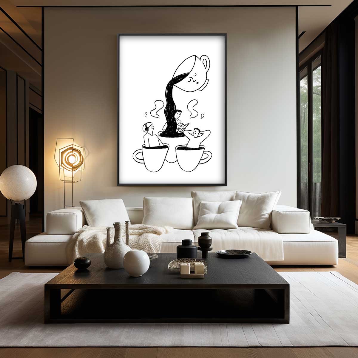 Koffie Dromen Kunstwerk-canvas-dibond-plexiglas-wanddecoratie-WallArtistic