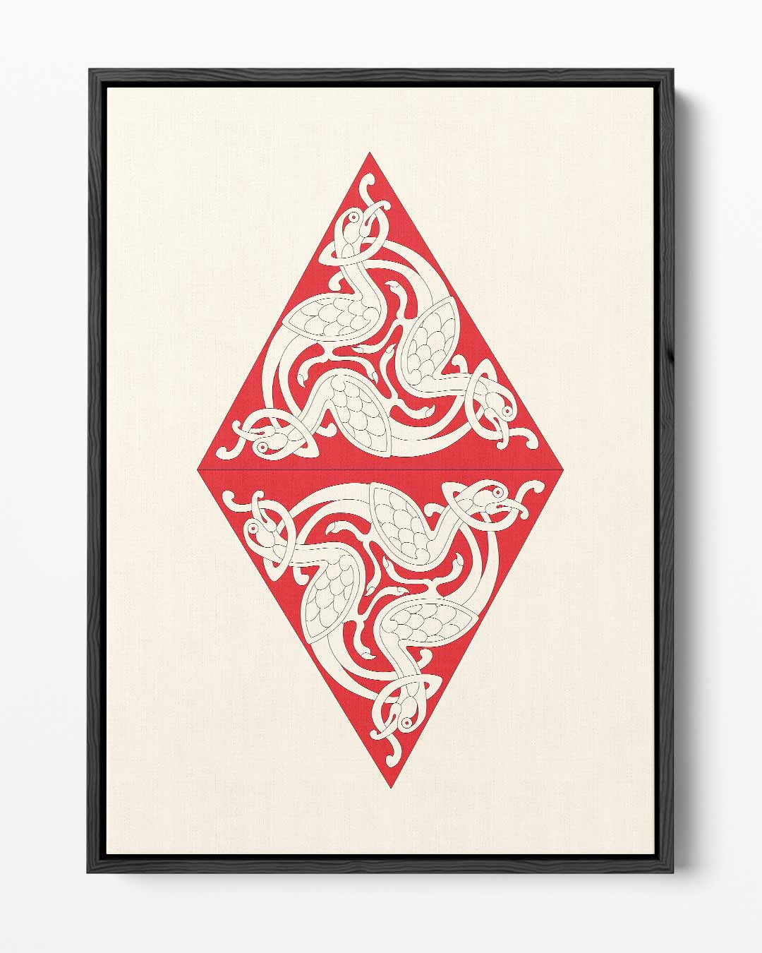 Viking Draak Motief Kunstwerk-canvas-dibond-plexiglas-wanddecoratie-WallArtistic
