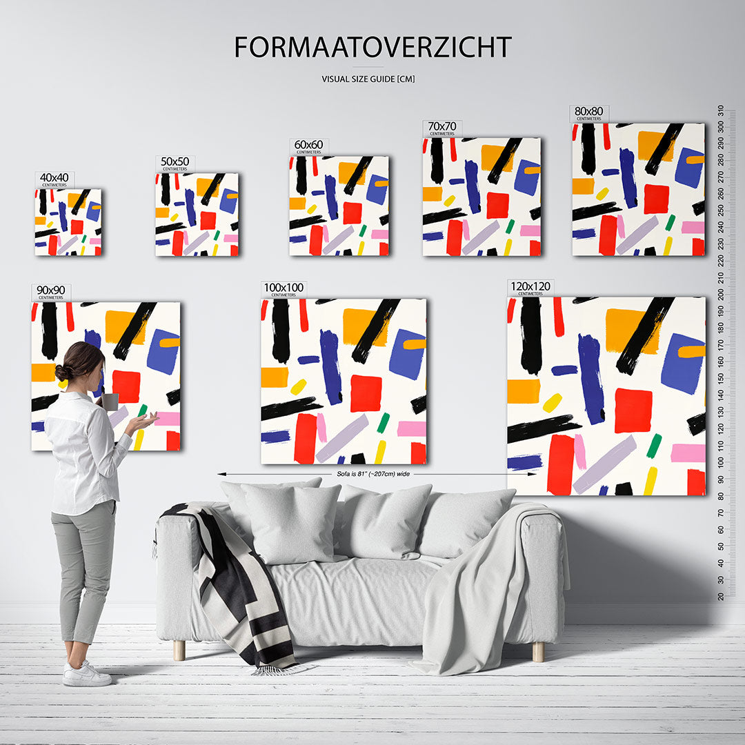 Kleurrijke vormen Kunstwerk