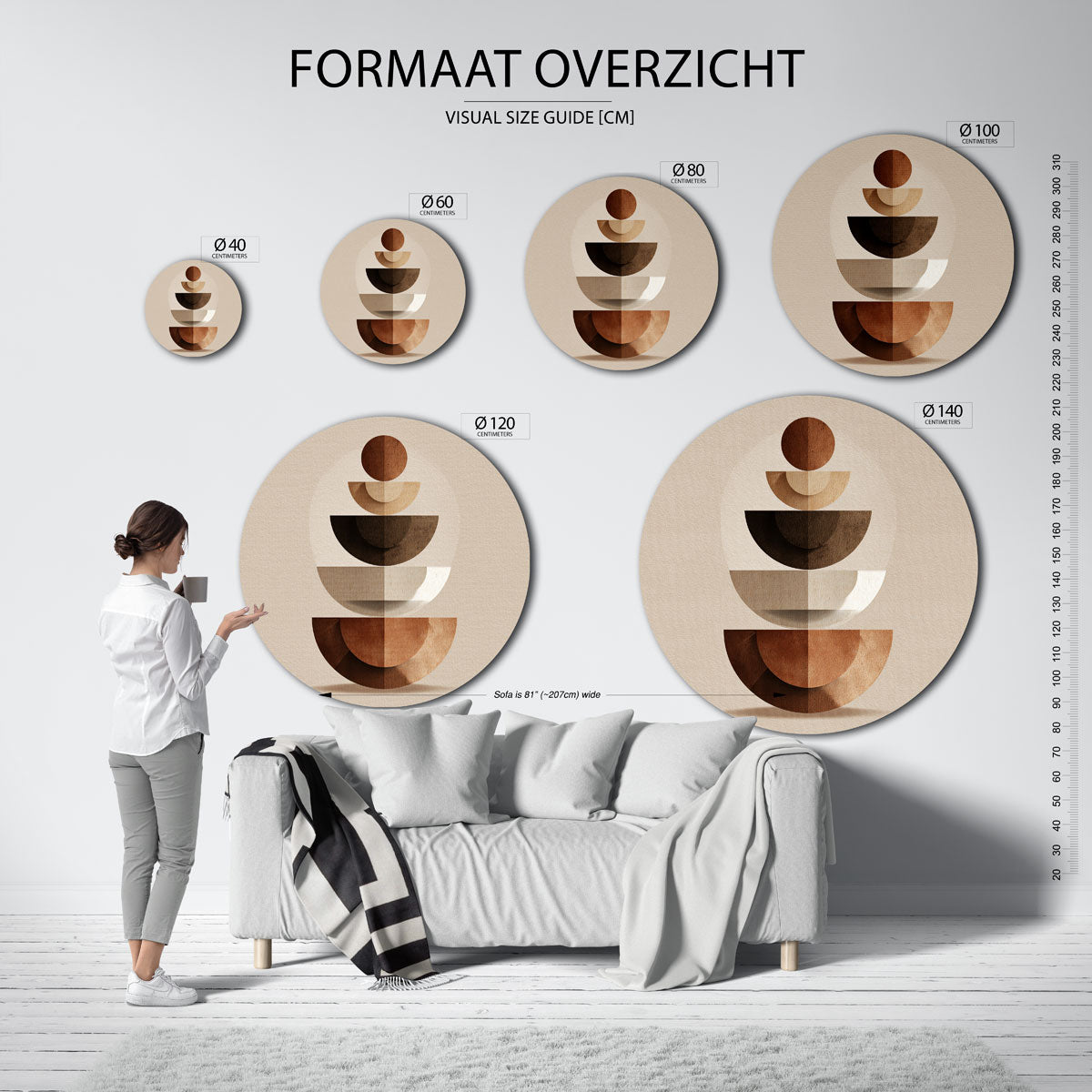 Geometrische vormen Muurcirkel