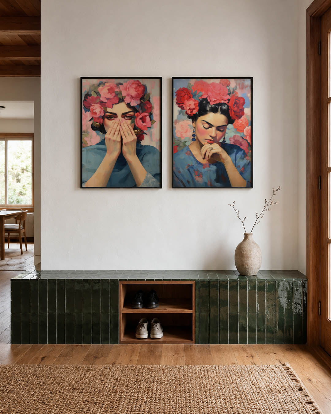 Bloemrijke expressie Posterset