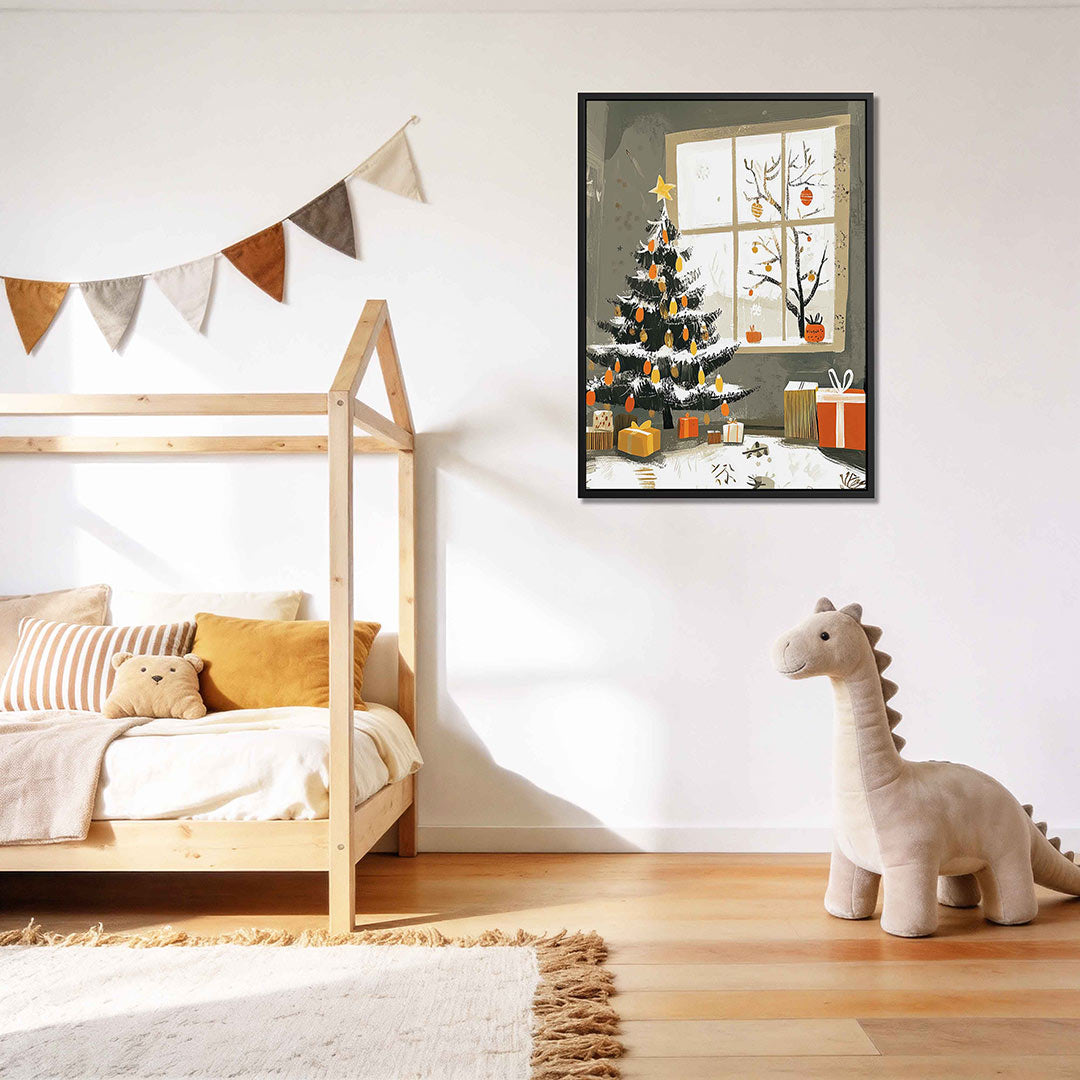 Kerstboom en cadeaus Kunstwerk