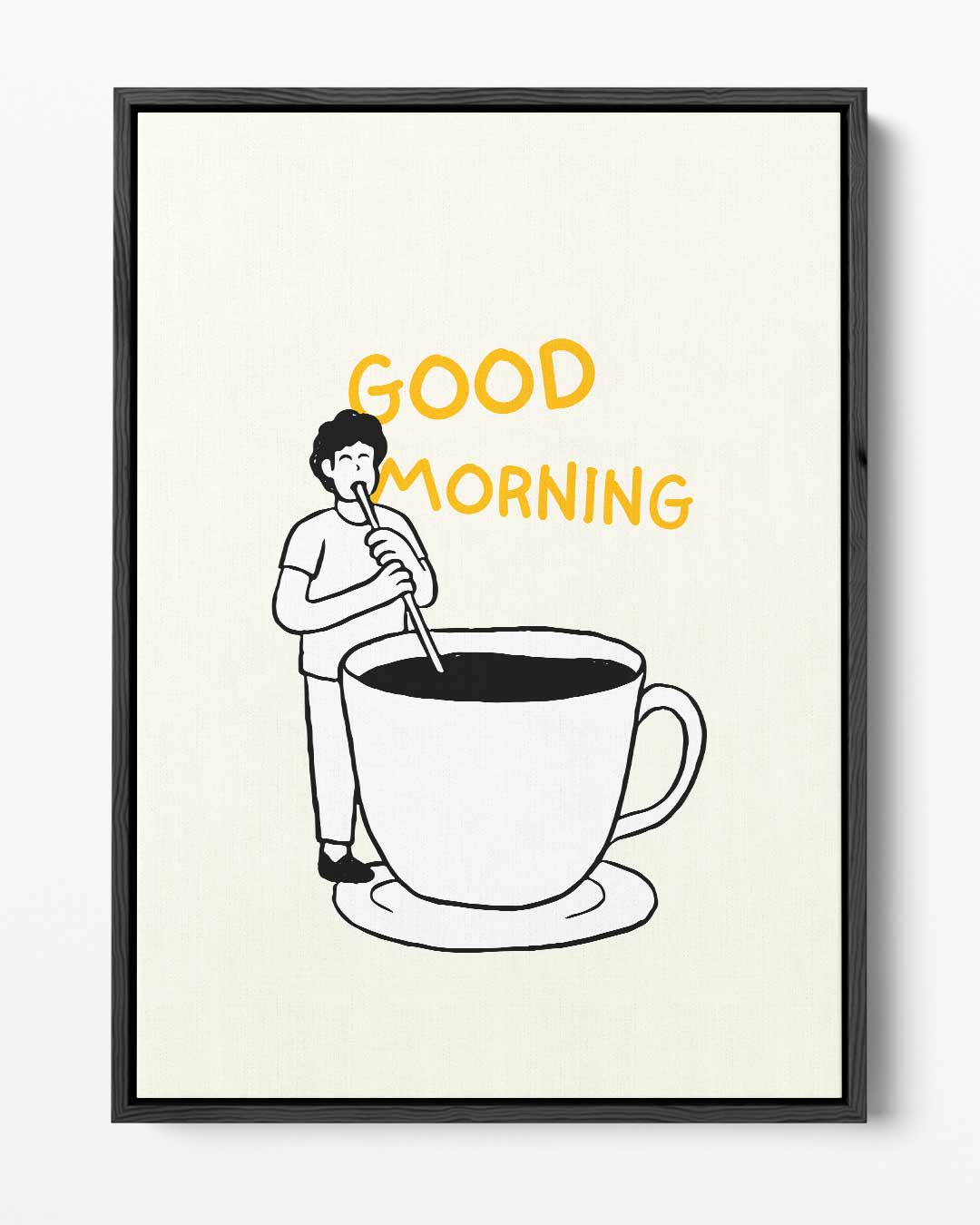 Goedemorgen Illustratie Kunstwerk-canvas-dibond-plexiglas-wanddecoratie-WallArtistic