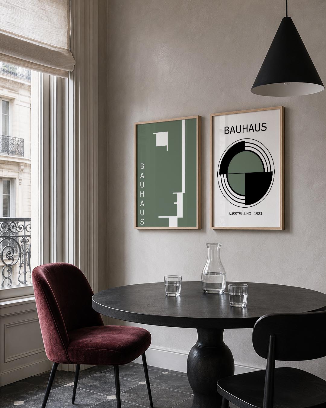 Strakke lijnenspel Posterset