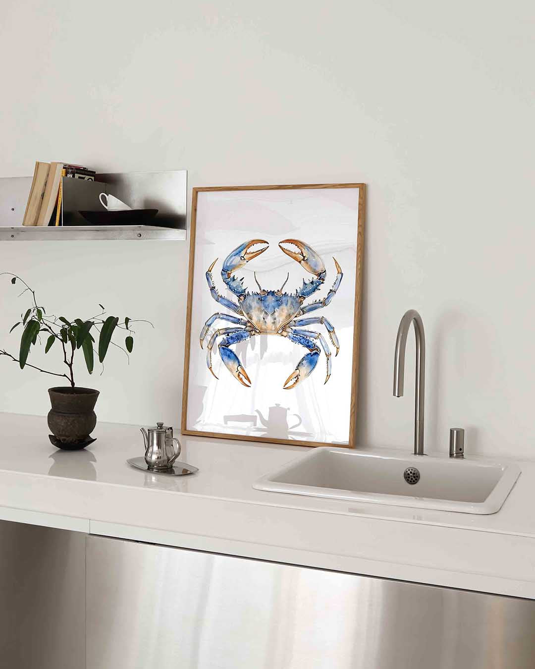 Blauwe krab Poster