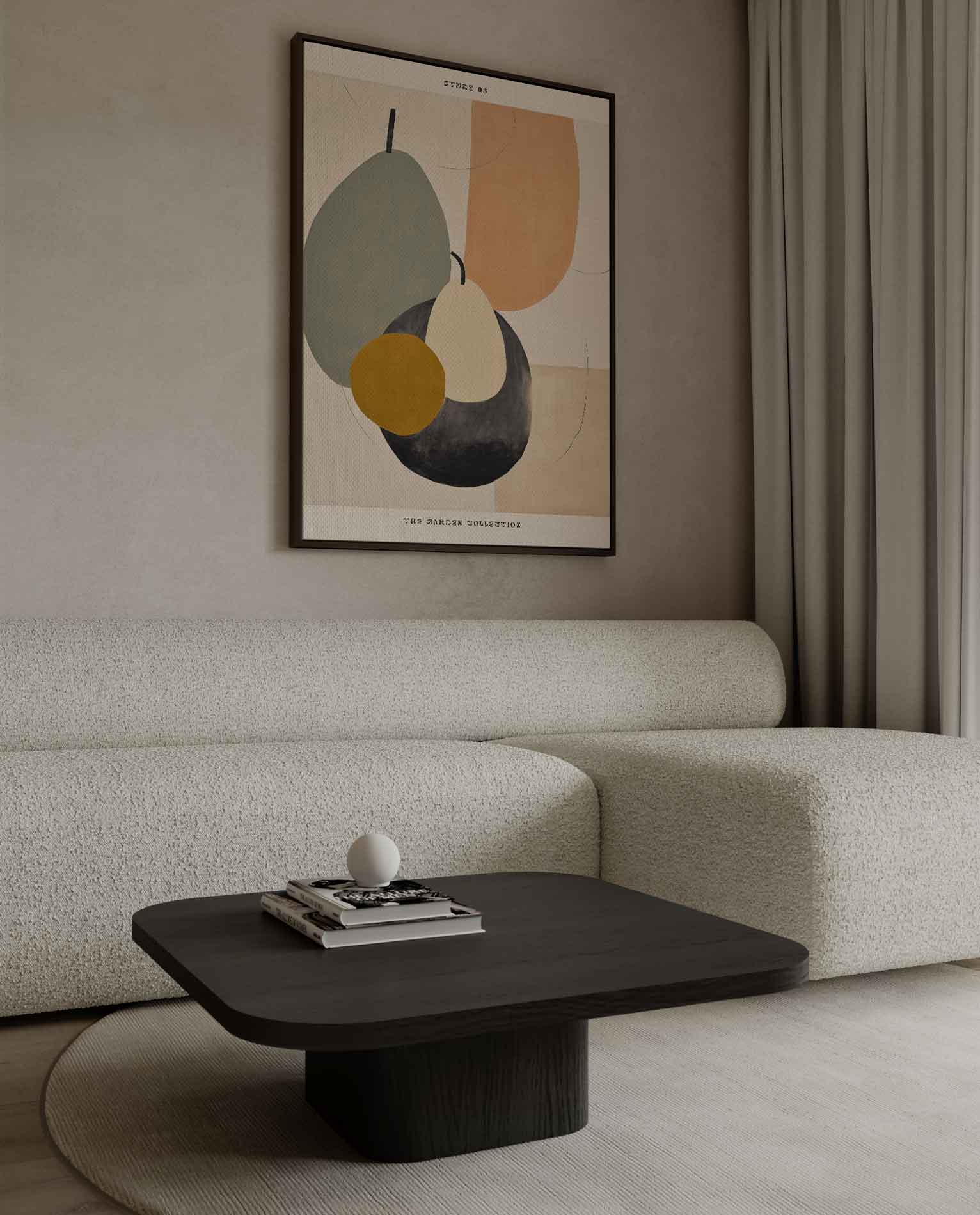 Abstracte Tuinvorm Studie 05 Kunstwerk-canvas-dibond-plexiglas-wanddecoratie-WallArtistic