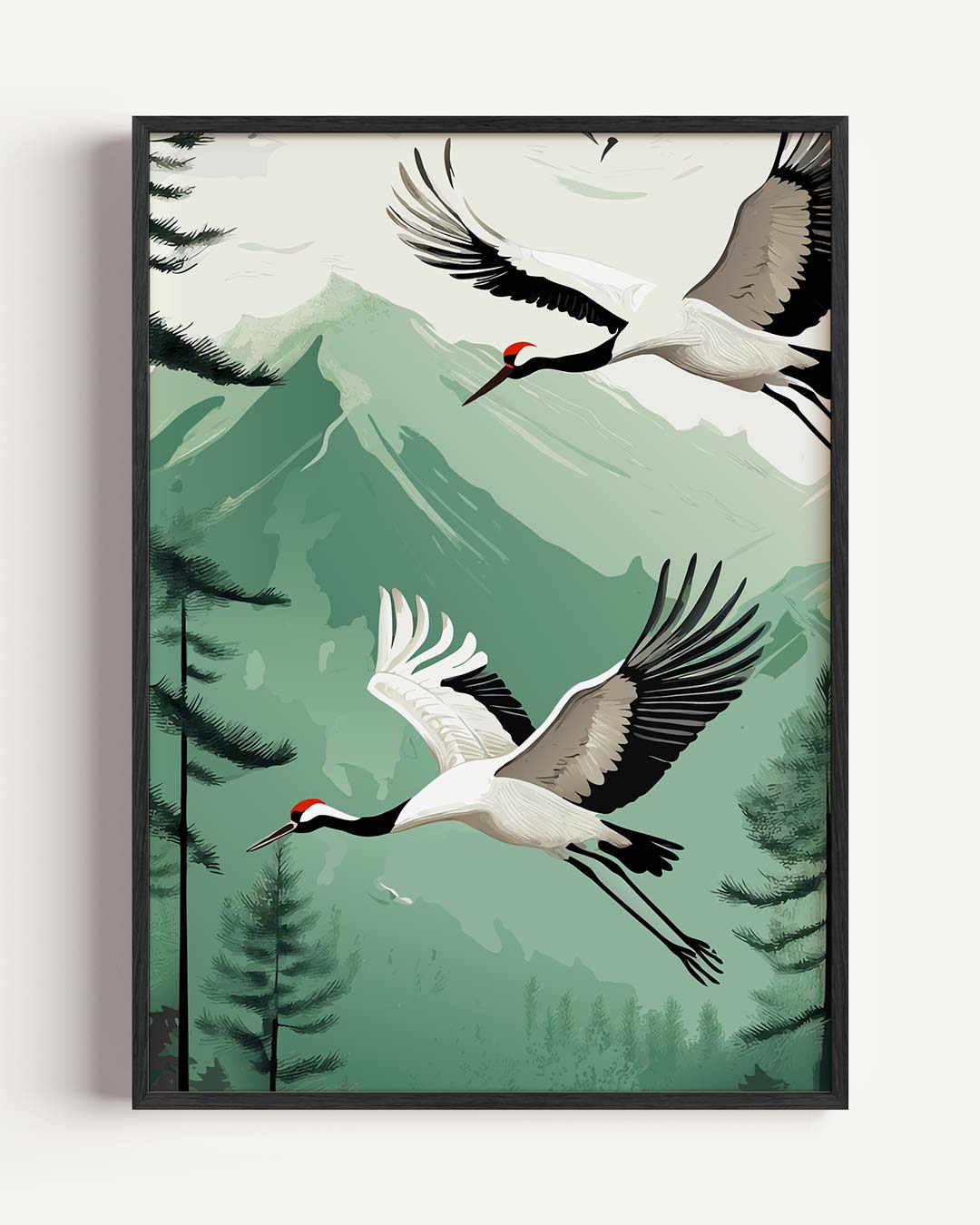 Vliegende Kraanvogels Poster