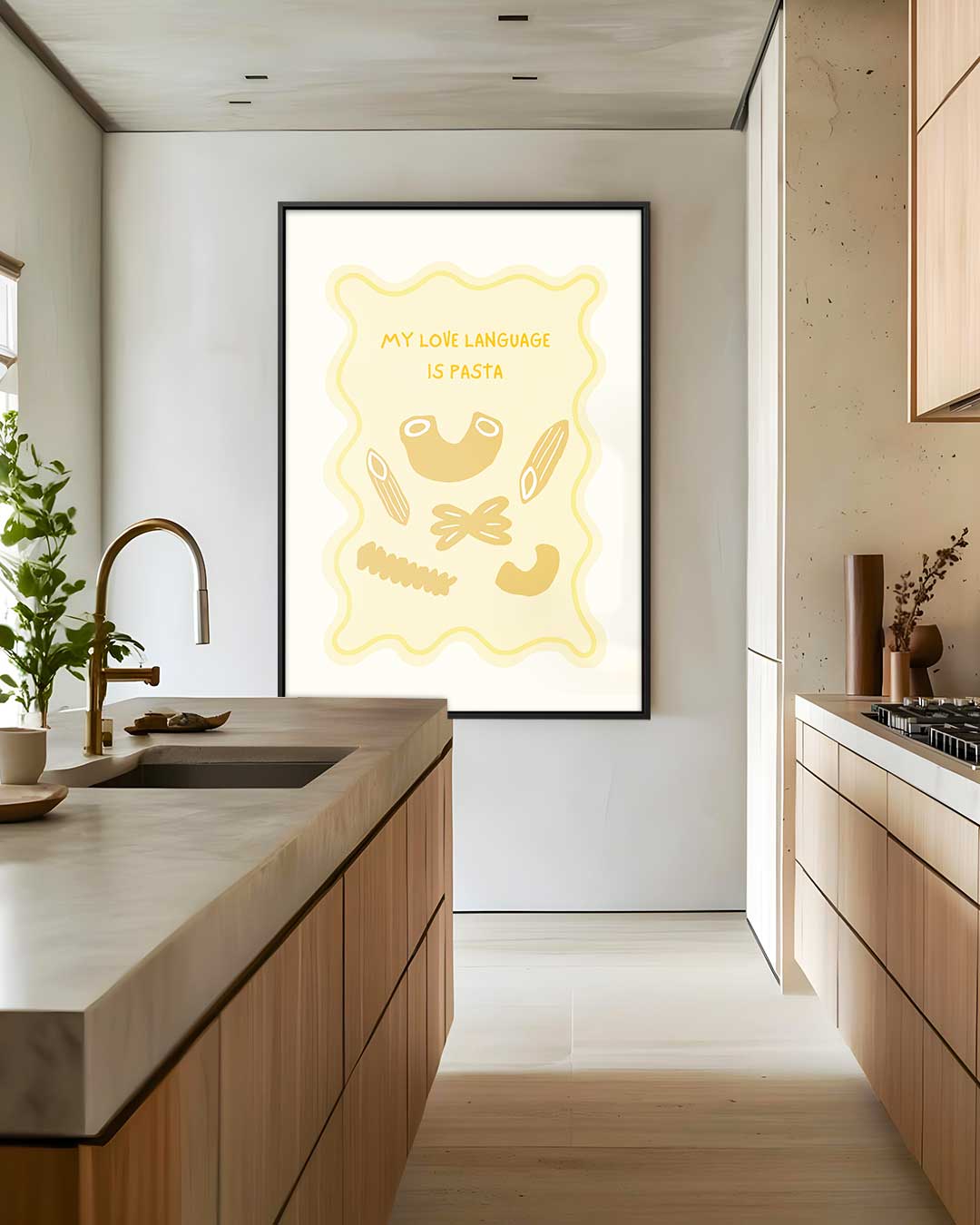 Pasta Liefde Poster Kunstwerk-canvas-dibond-plexiglas-wanddecoratie-WallArtistic