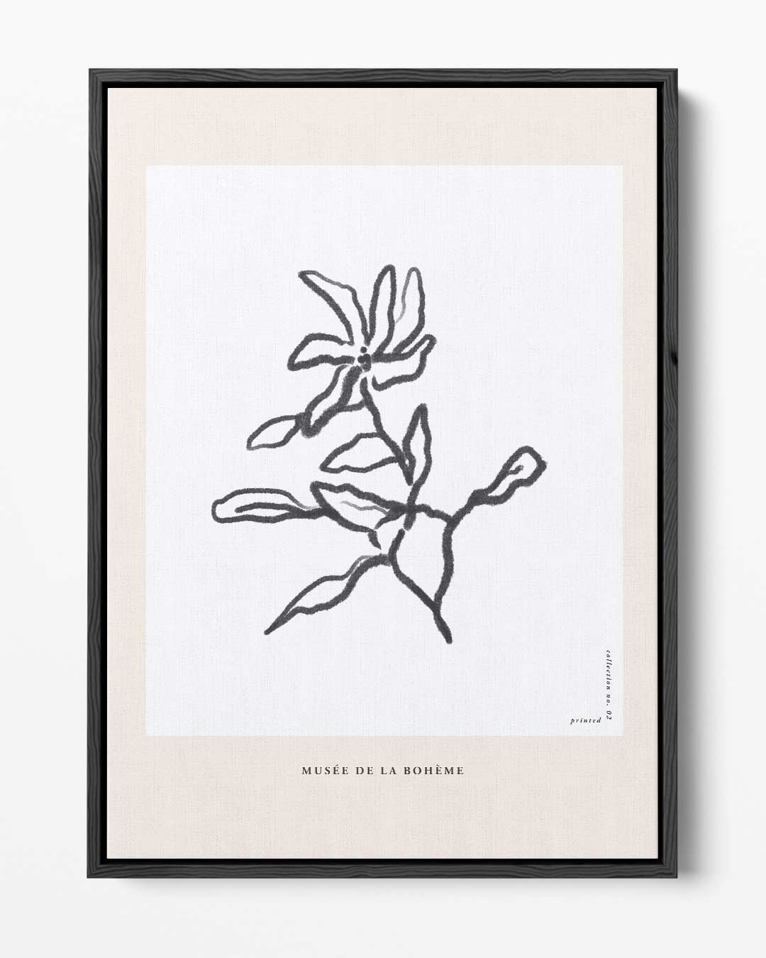 Elegante Bloemillustratie Kunstwerk-canvas-dibond-plexiglas-wanddecoratie-WallArtistic