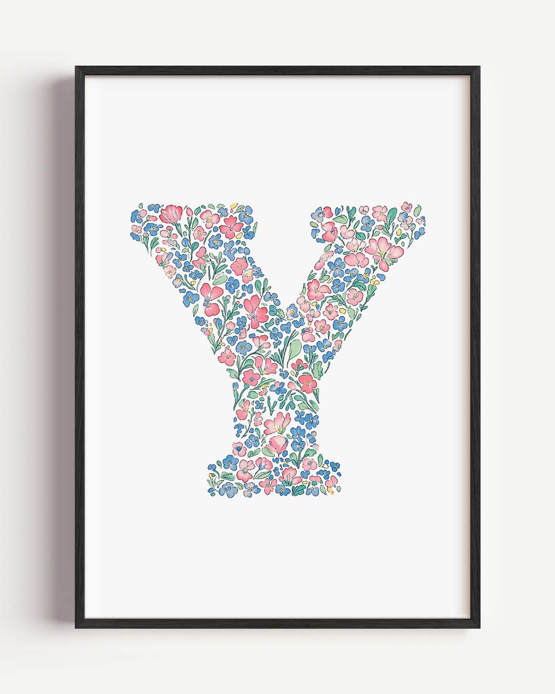 Bloemenletter Y Poster