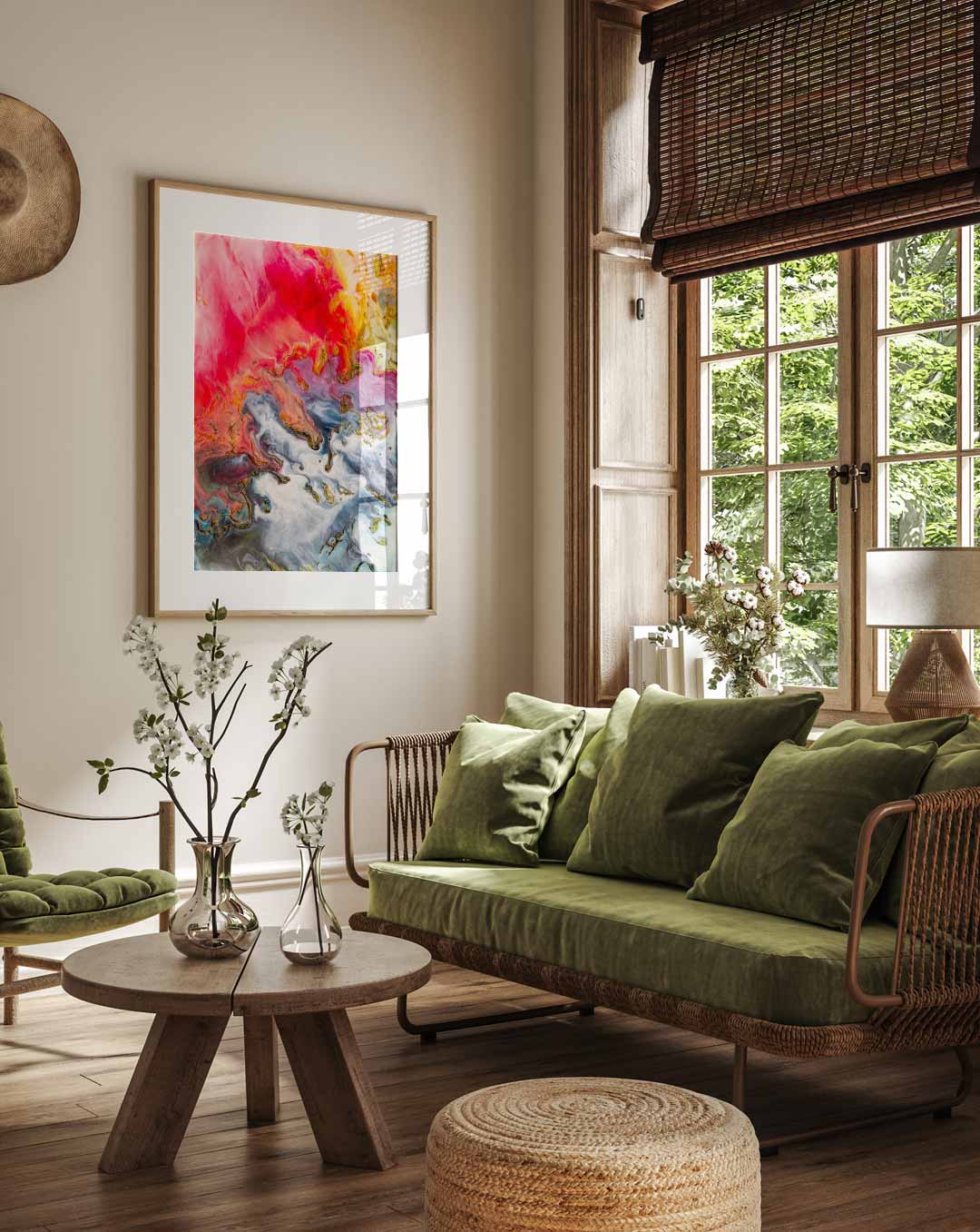Kleurenexplosie Canvas Art Poster