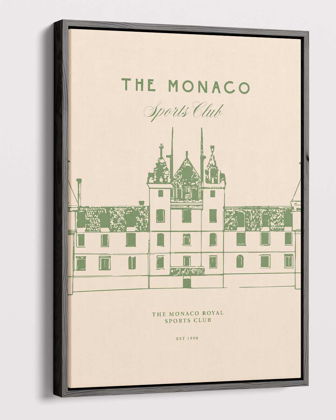 Elegante Architectuur van Monaco Sports Club Kunstwerk-canvas-dibond-plexiglas-wanddecoratie-WallArtistic