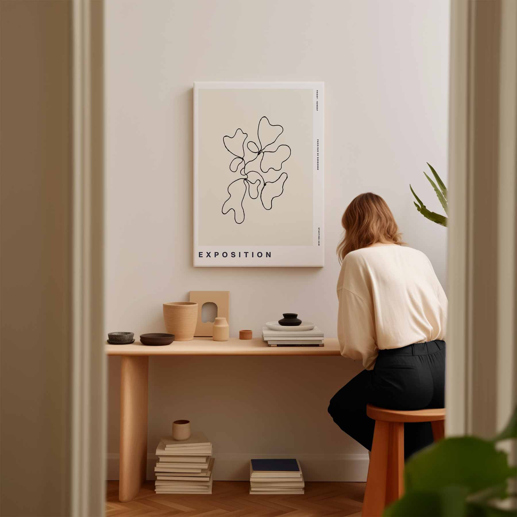 Abstracte Organische Vormen Kunstwerk-canvas-dibond-plexiglas-wanddecoratie-WallArtistic