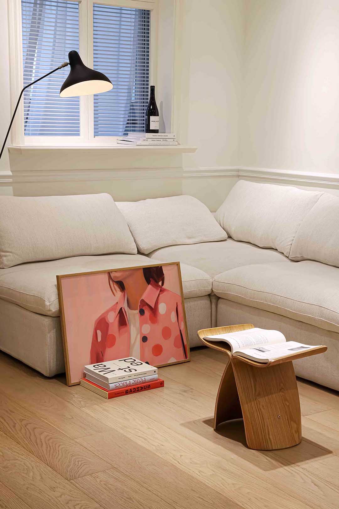 Roze jas met stippen Poster