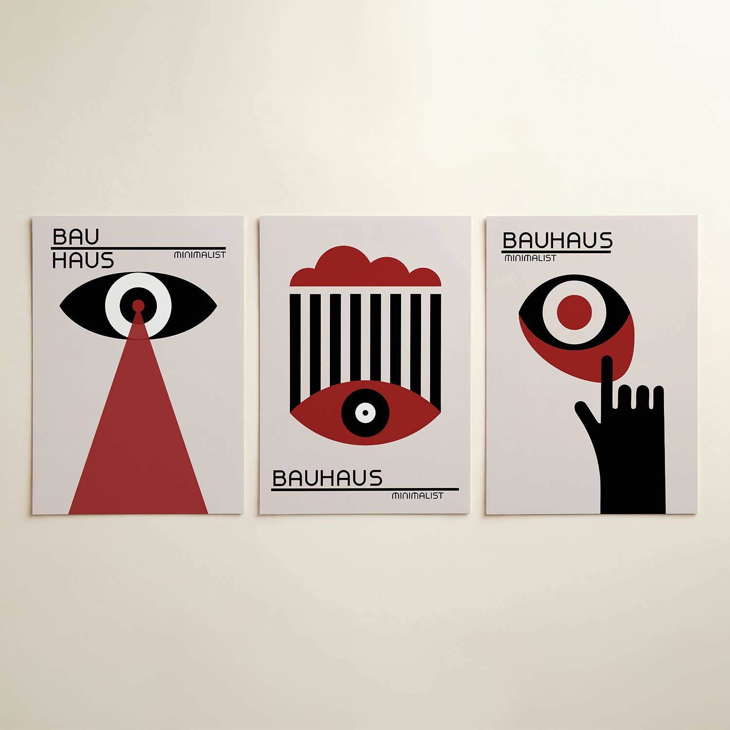 Oog en stralen Posterset