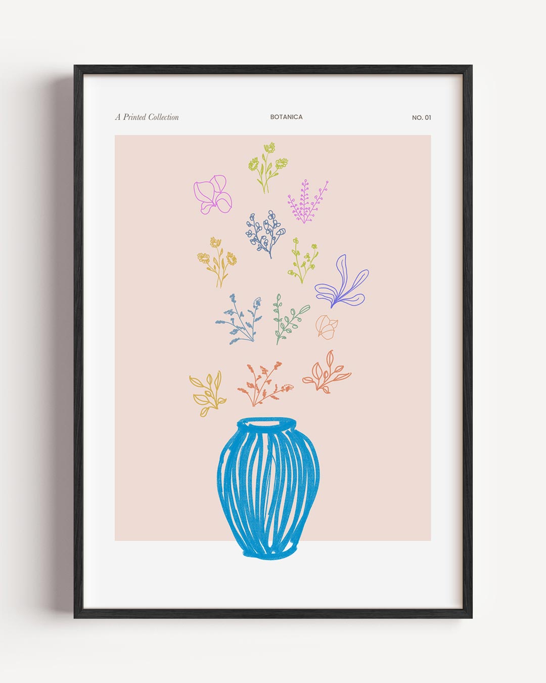 Botanische Bloemenvazen Poster-WallArtistic