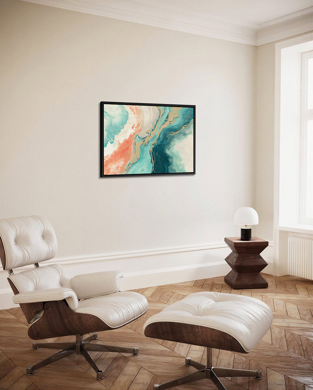 Vloeiende kleurencompositie Kunstwerk