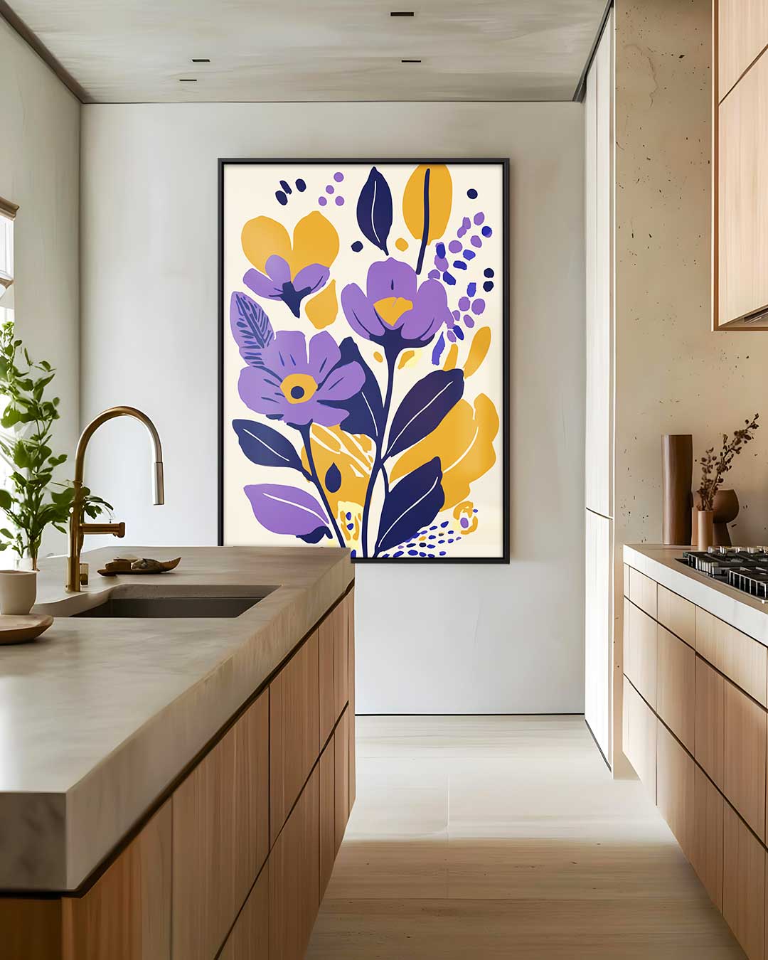 Kleurrijke Bloemenpracht Kunstwerk-canvas-dibond-plexiglas-wanddecoratie-WallArtistic