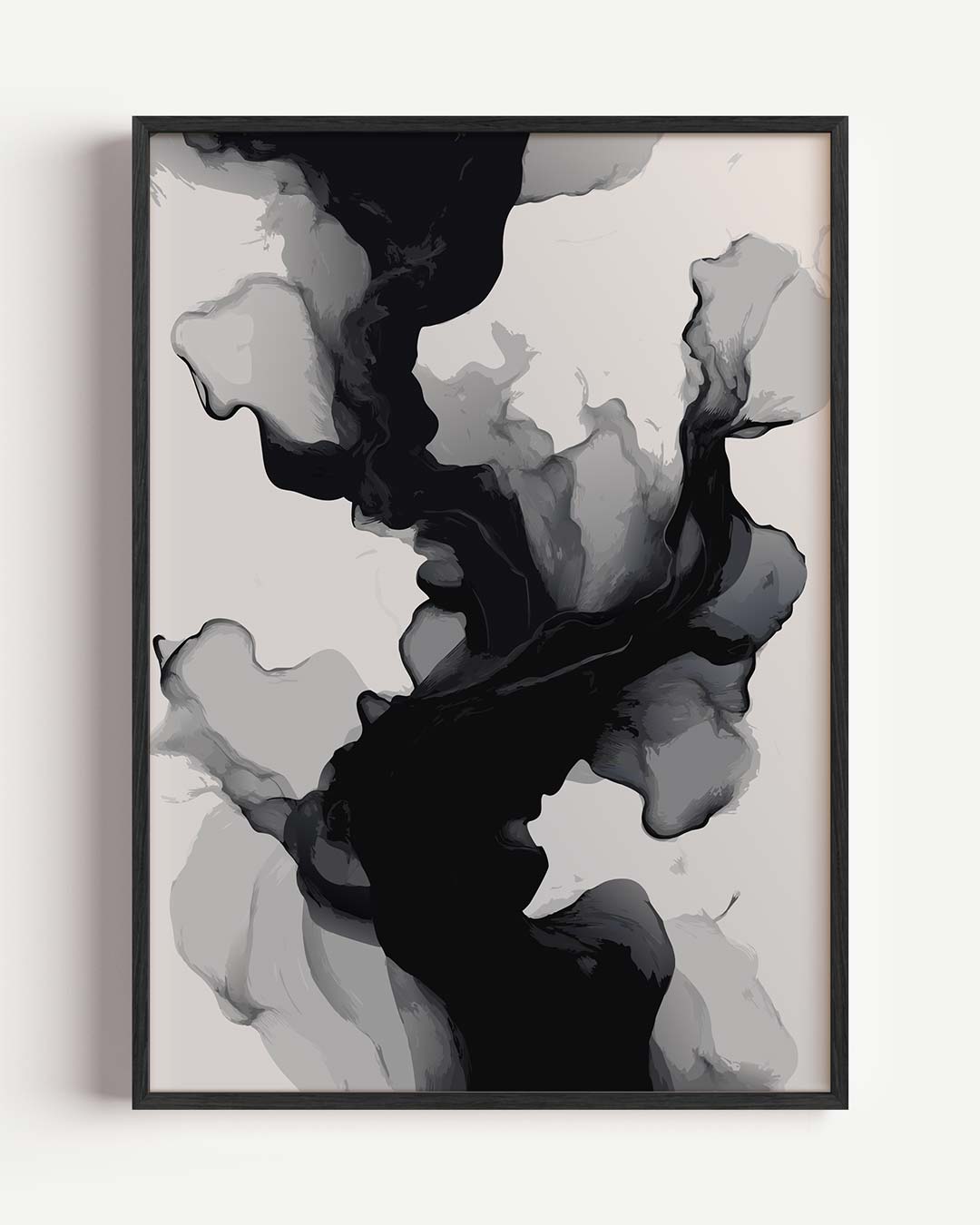Mystieke Abstracte Grijstinten Poster
