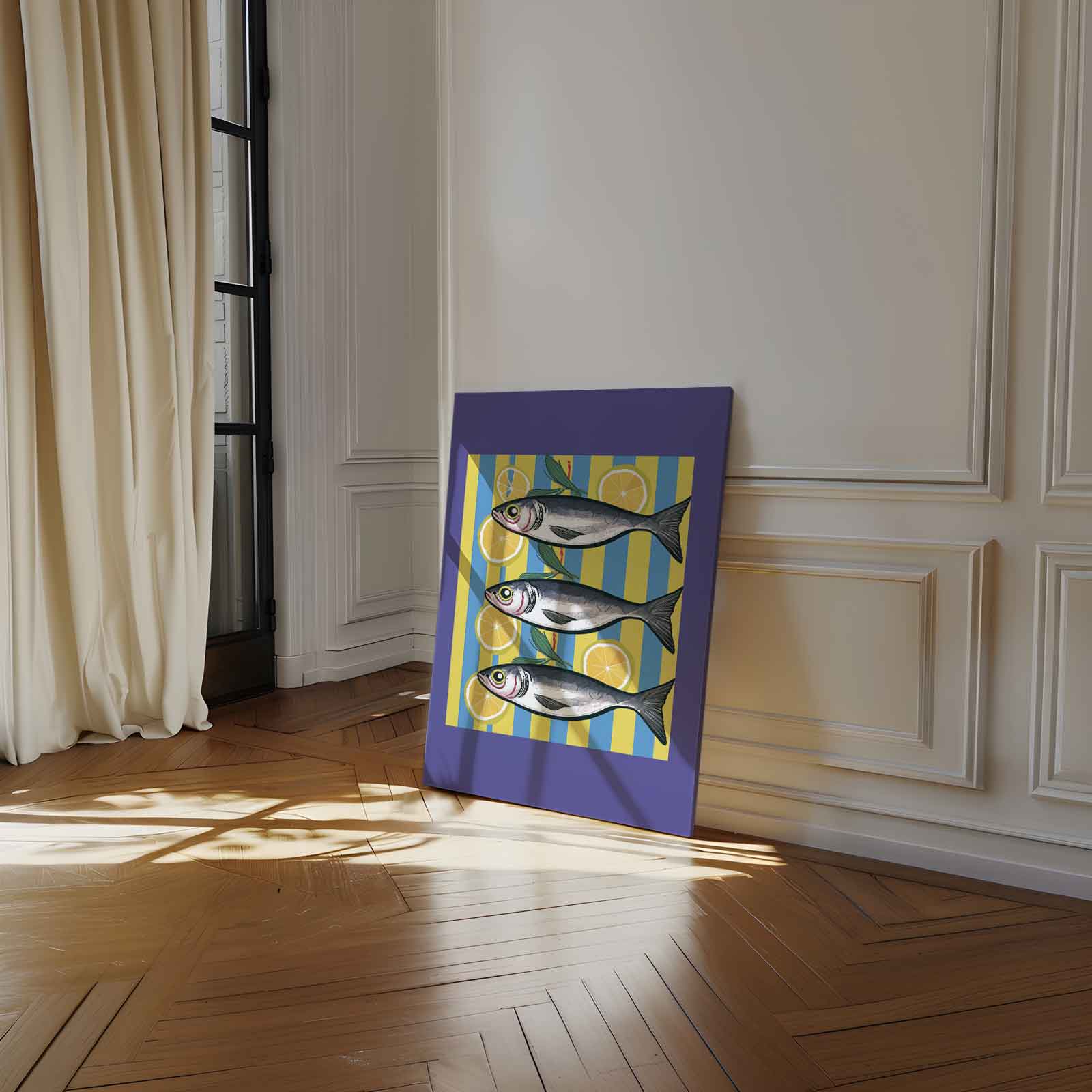 Zomerse Vischarmonie Kunstwerk-canvas-dibond-plexiglas-wanddecoratie-WallArtistic