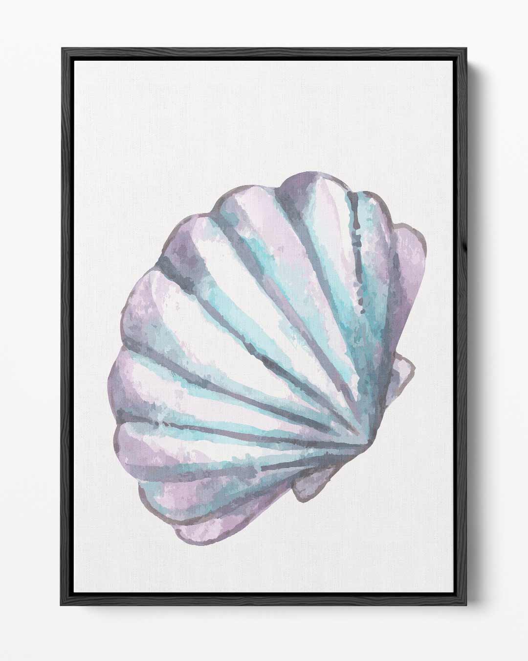 Schelp in Aquarel Kunstwerk-canvas-dibond-plexiglas-wanddecoratie-WallArtistic