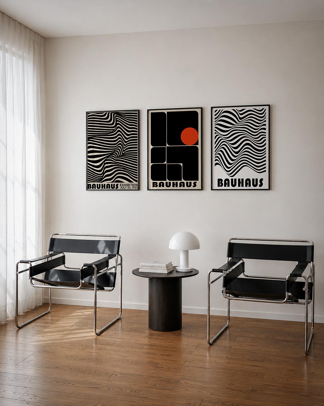 Golvend lijnenspel Posterset