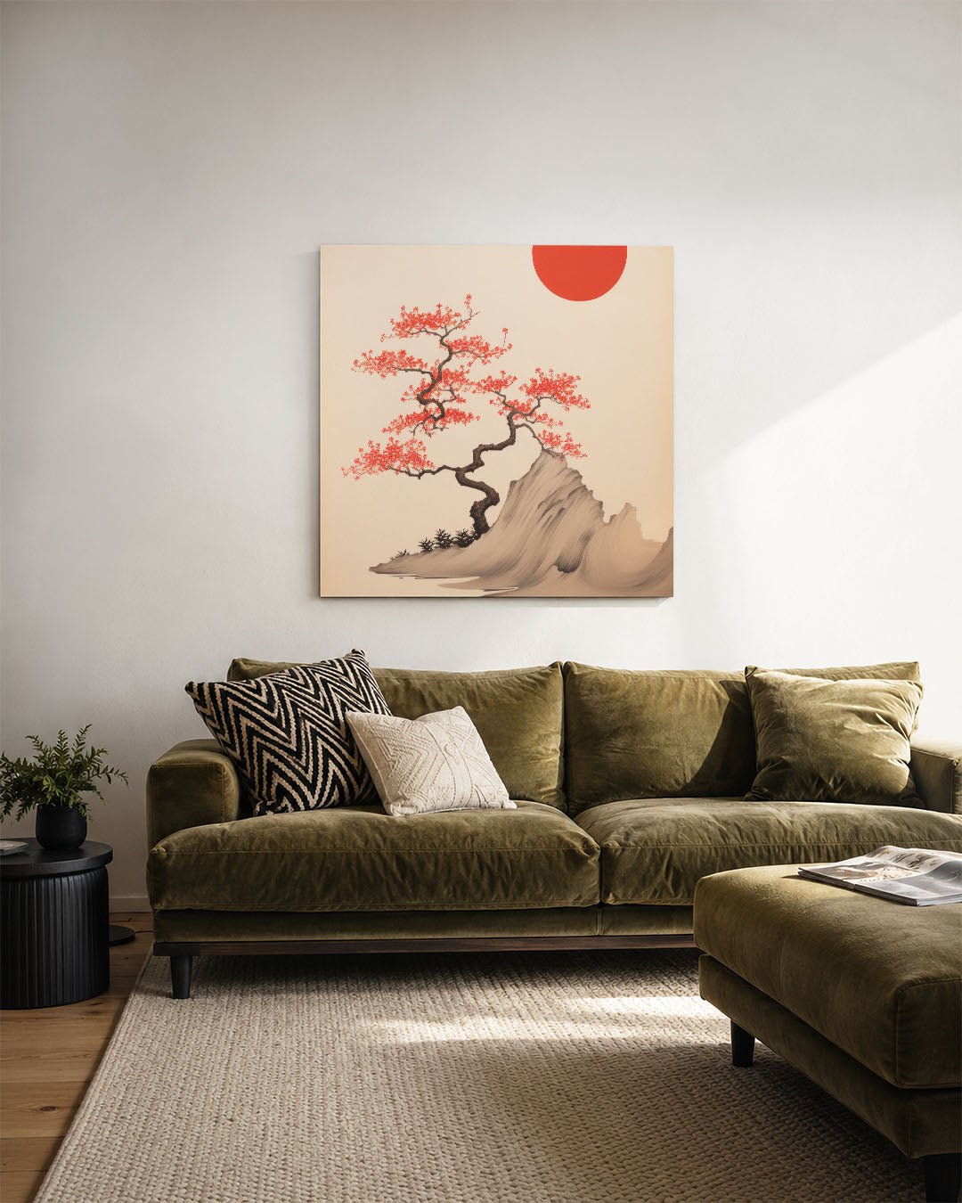 Boom en zon Kunstwerk