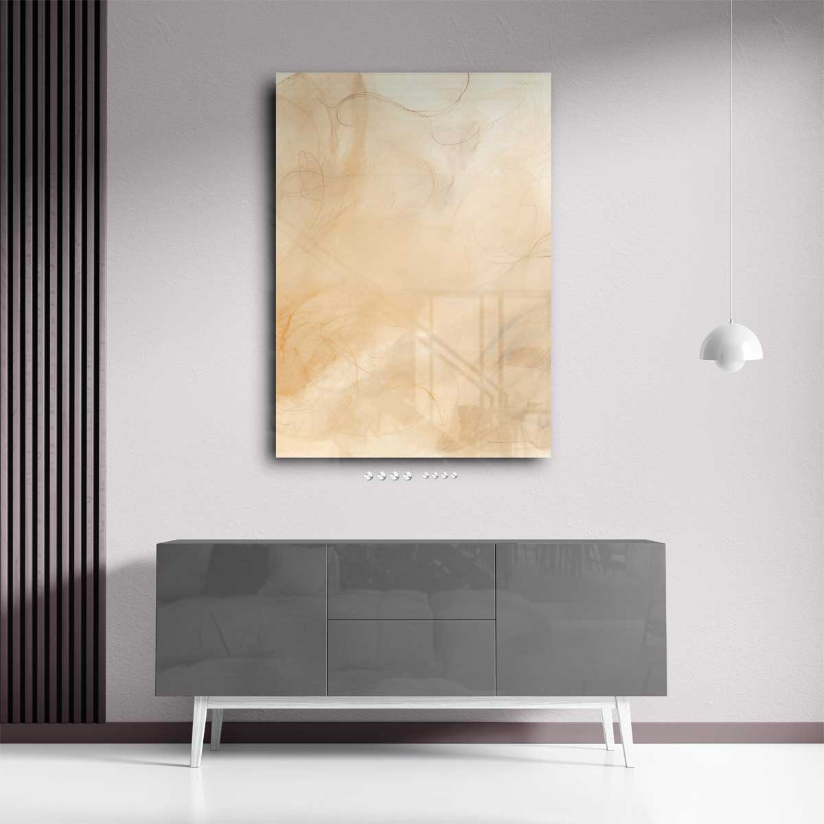 Dansende Lijnen in Amber Kunstwerk-canvas-dibond-plexiglas-wanddecoratie-WallArtistic