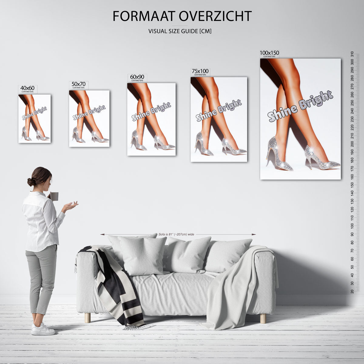 Glinsterende schoenen Kunstwerk
