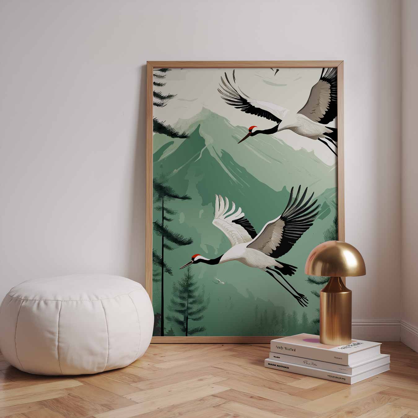 Vliegende Kraanvogels Poster