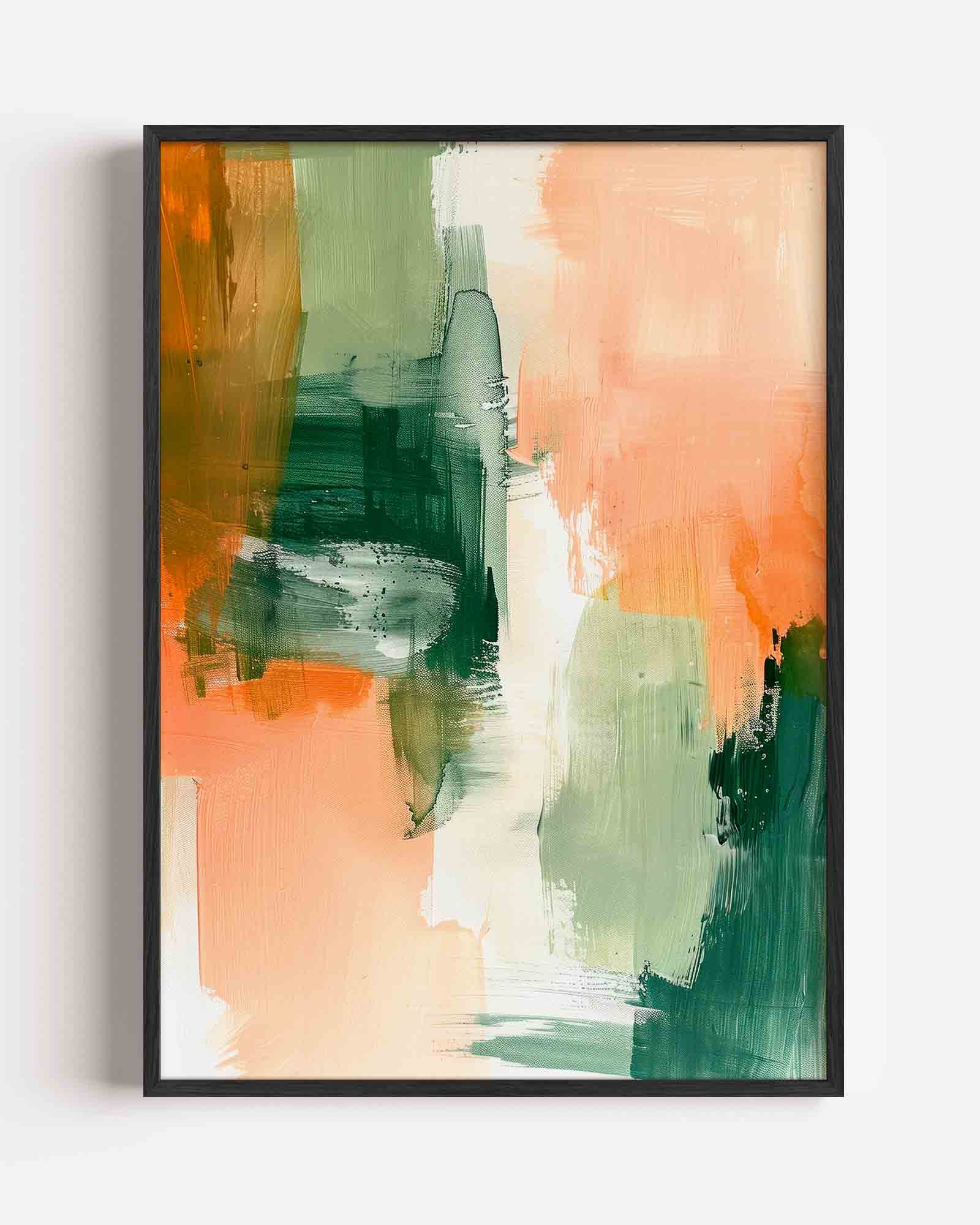 Abstracte penseelstreken Poster