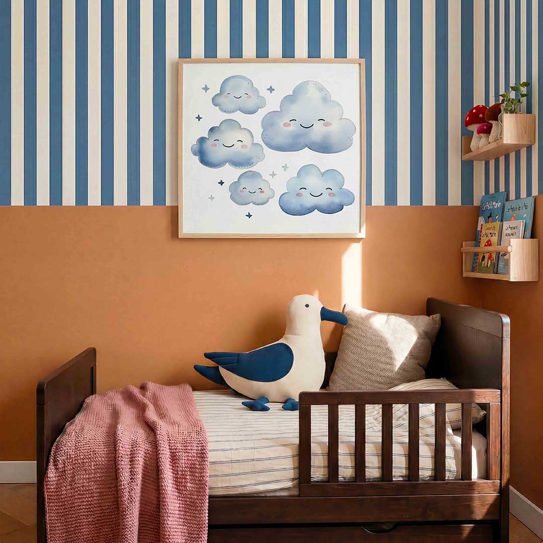 Lachende wolken Poster