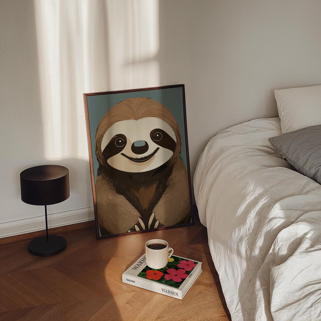 Schattige Luiaard Poster