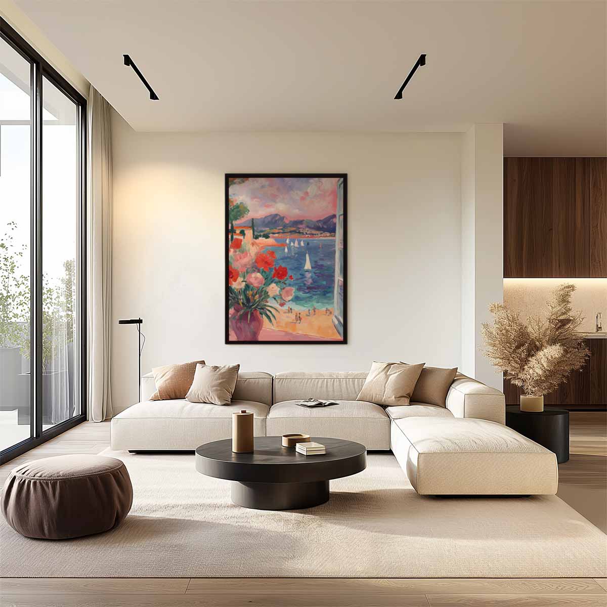 Uitzicht op een Mediterraan Paradijs Kunstwerk-canvas-dibond-plexiglas-wanddecoratie-WallArtistic