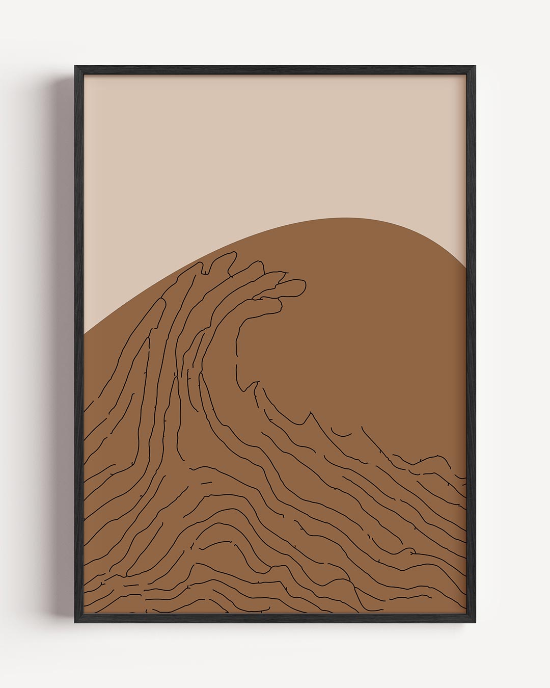 Aarde Golven Kunstposter-WallArtistic