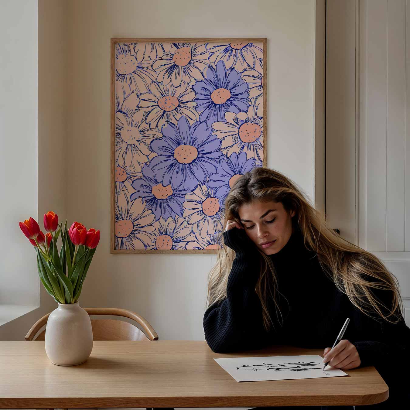 Vrolijke Bloemenpracht Poster